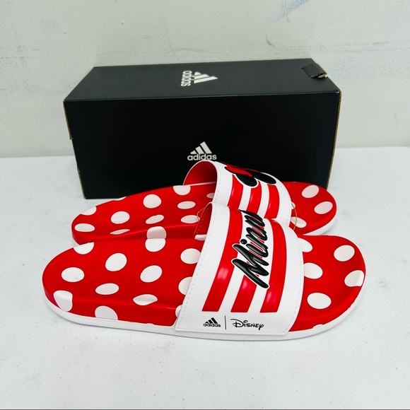 Adidas Women’s Disney Minnie Mouse Adilette Comfort Slide Slippers #060 - Picture 2 of 4